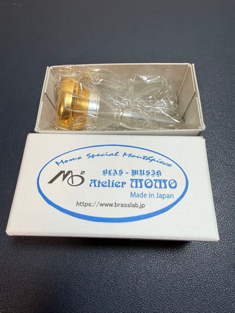 ユーフォニアム マウスピース ブラスラボモモ M-0 インナーゴールド