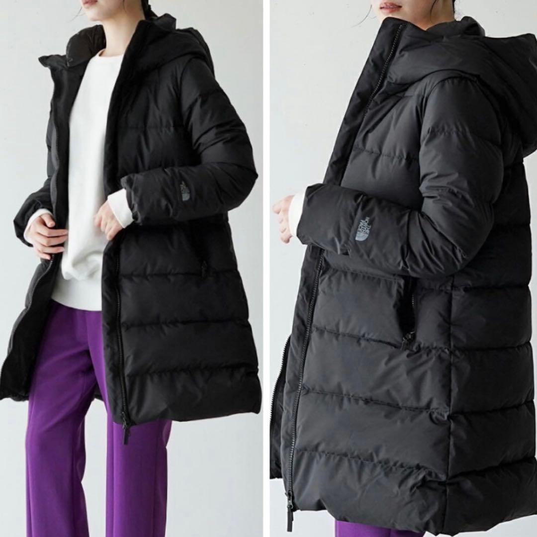 人気◆THE NORTH FACE ウィンドストッパー ダウンコート黒 M