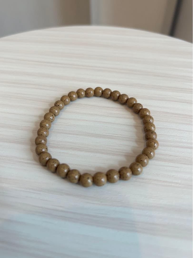 ホワイトセージ付き！ 天然ラジウム2倍♡ 北投石ブレスレット6mm