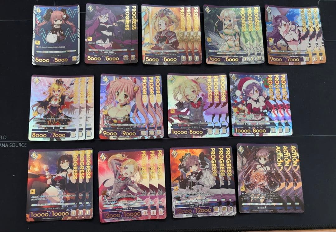 アンジュユナイト　1弾　黒赤白緑ほぼ3コン　ブリリアントパック