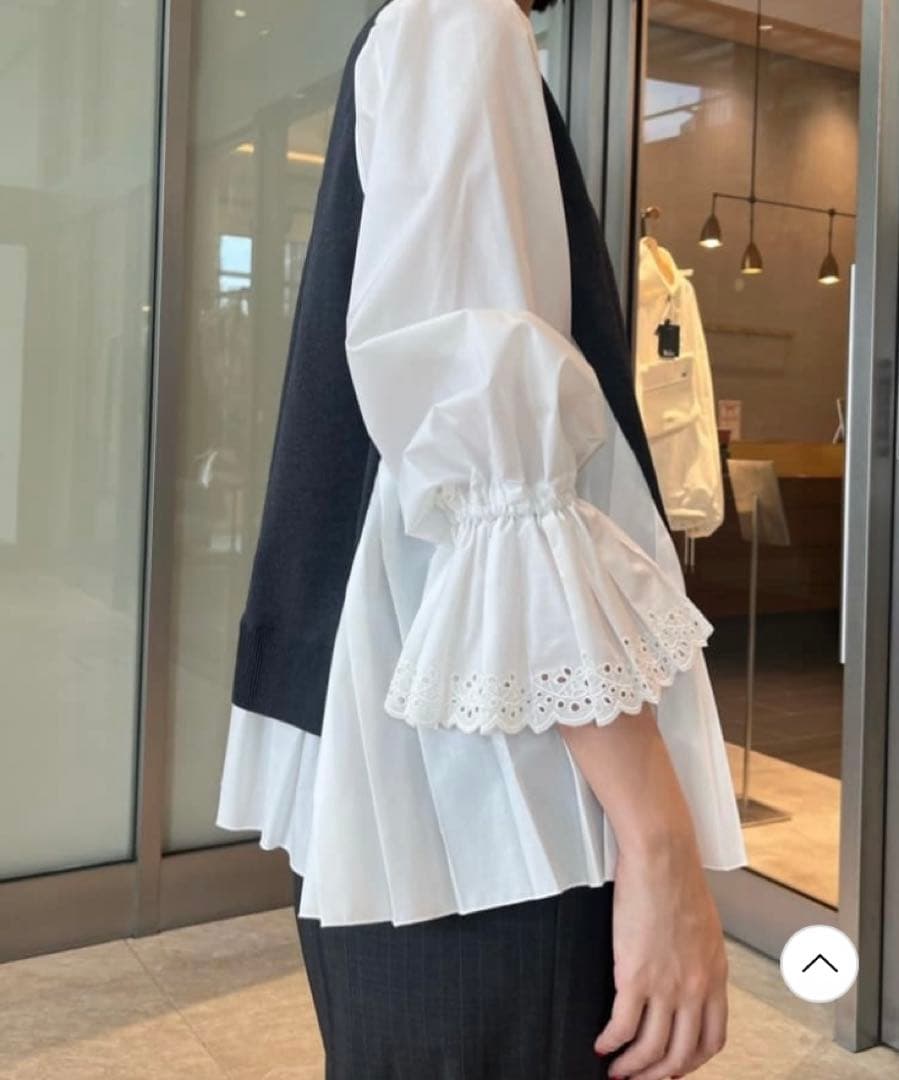 新品タグ付UNITED ARROWS プリーツコンビ ニットブラウス FREE - メルカリ