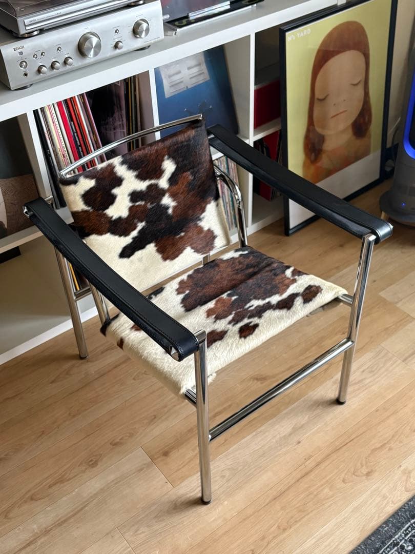 LC1 スリングチェア リプロダクト【値下げ可】 Amazon｜LC1スリングチェア レザー仕様 色ブラック ルコルビジェによる