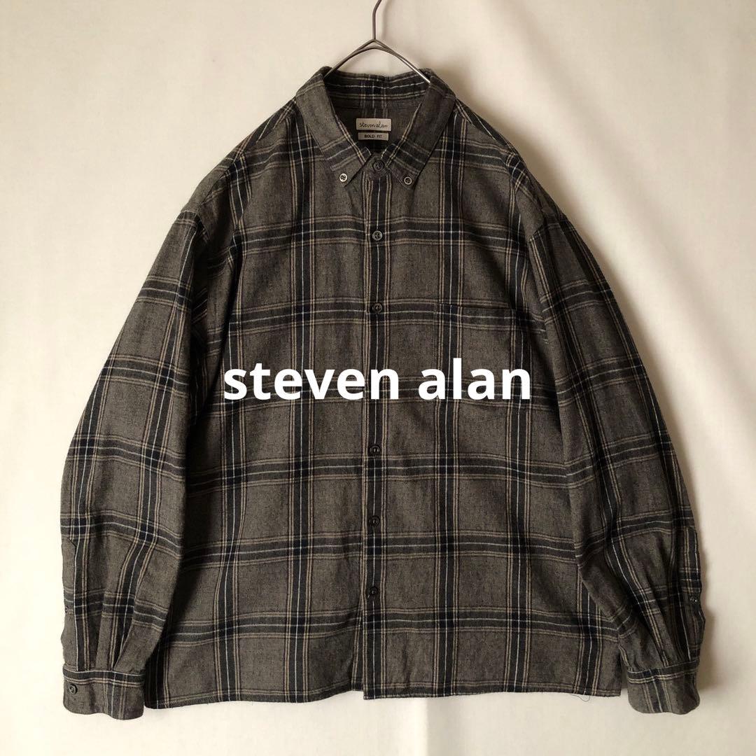【春物】steven alan スティーブンアラン ネルシャツ BOLD FIT