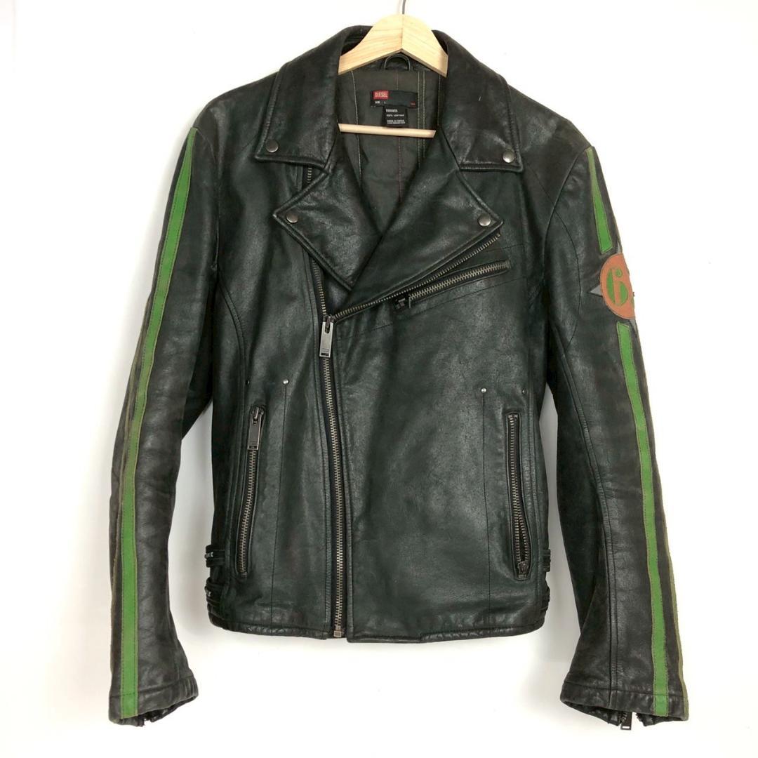 DIESEL ディーゼル レザー ジャケット ブラック メンズ ブランド
