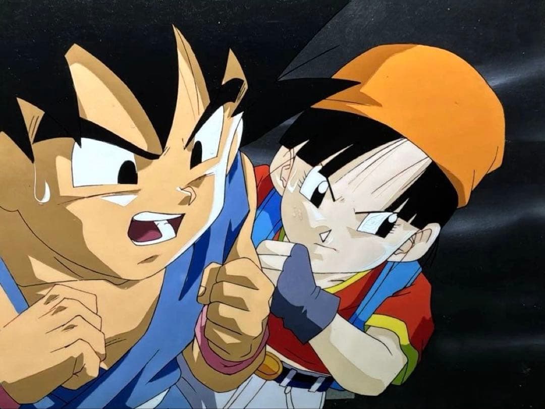 s*t様 ドラゴンボールGT 大判セル画 悟空とパン 3349] ドラゴンボールGT セル / 悟空/トランクス/パン