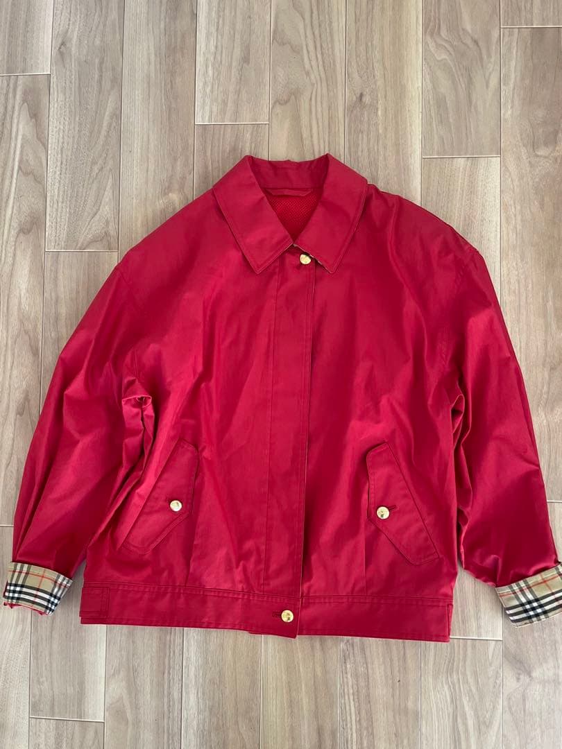 貴重✨ バーバリーズ　ジャンバー　ノバチェック　ジャケット　スイングトップ 赤