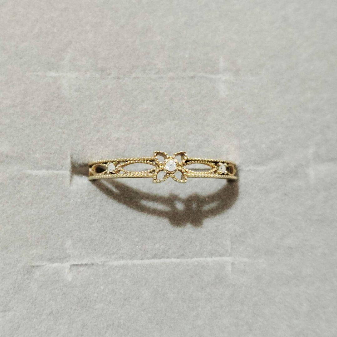 ジュエリーツツミ 10金YGアンティーク風リング