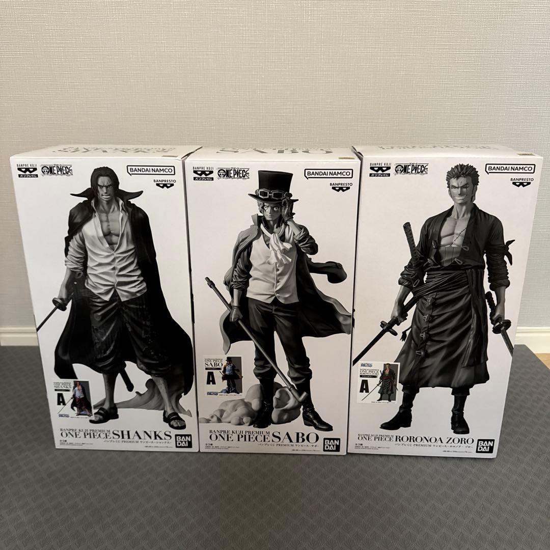 ワンピース　バンプレくじ　シャンクス　サボ　ゾロ　A賞