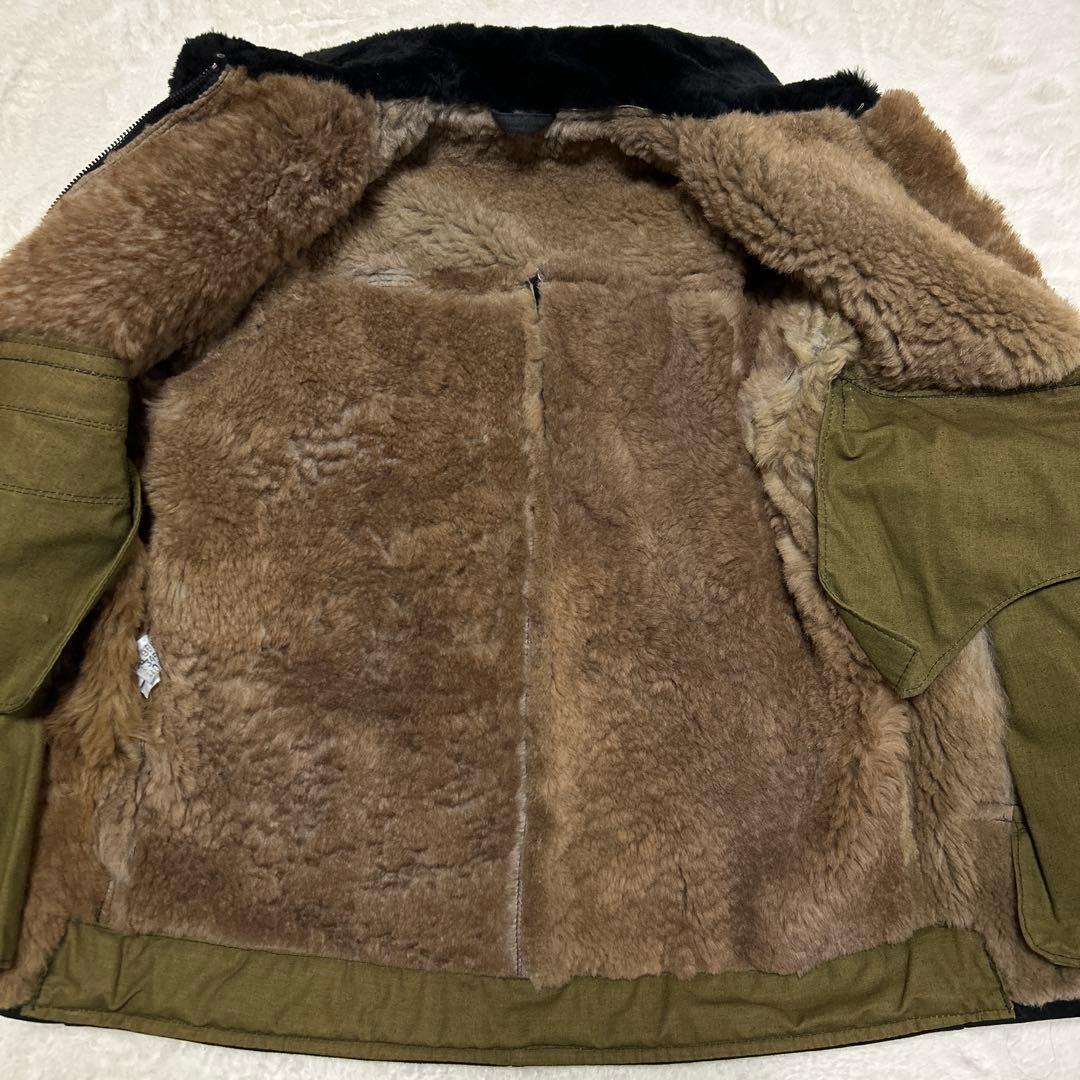 ロシア製 ムートンジャケット ヤロスラフスカヤ ミリタリー B-3 黒