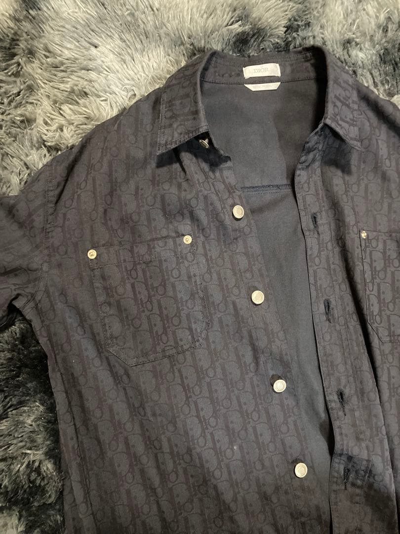 ダークブラック シャツ　dior