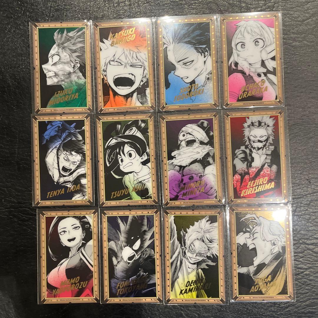 僕のヒーローアカデミア 原画展 箔押しクリアカード12枚セット - メルカリ