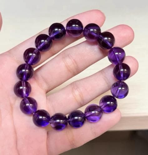天然アメジスト 14mm玉 上質な紫水晶ブレスレット｜開運・癒しのパワーストーン