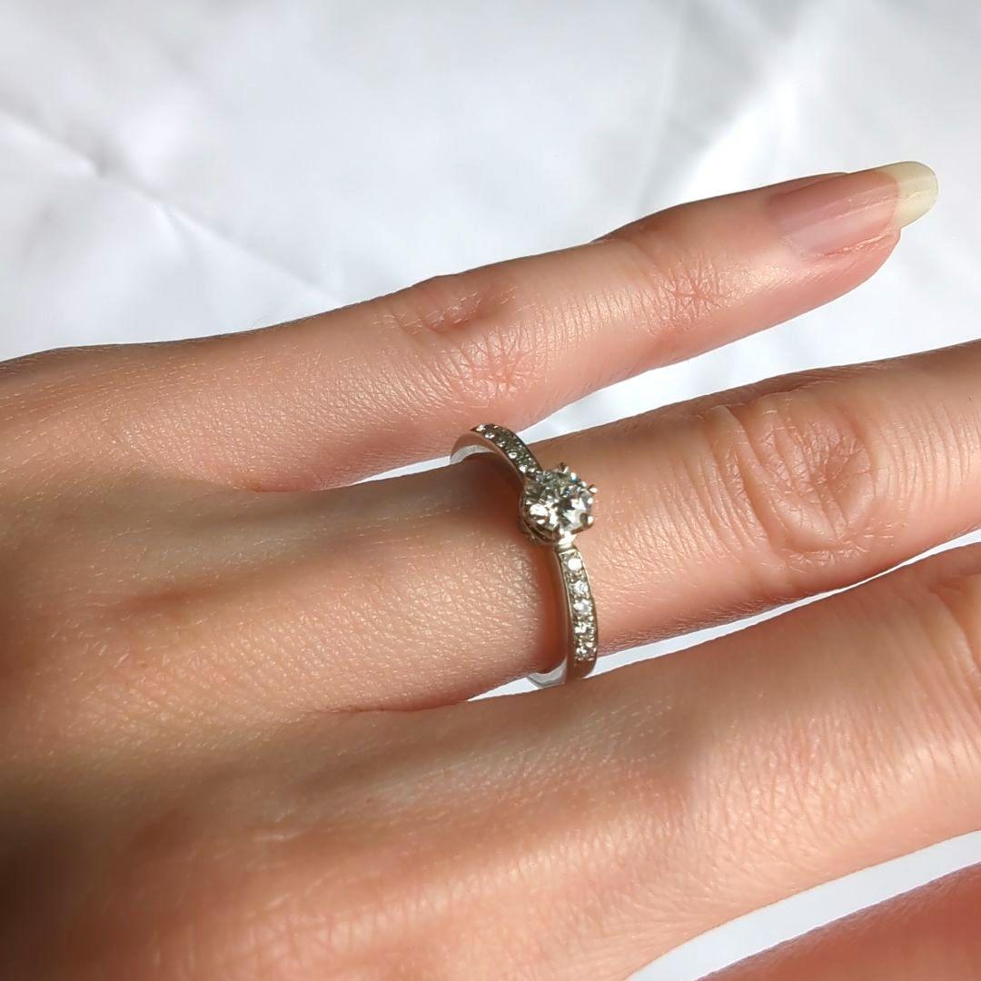 egg様☆専用　4℃　婚約指輪　0.212ct 7号　PT950