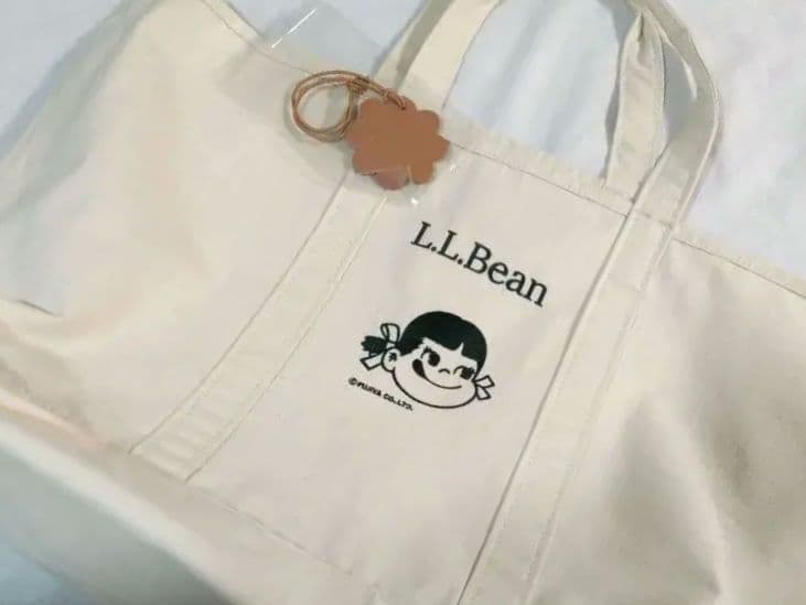 L.L.Bean×ペコちゃん　 エコバッグ チャーム付き　新品　レア