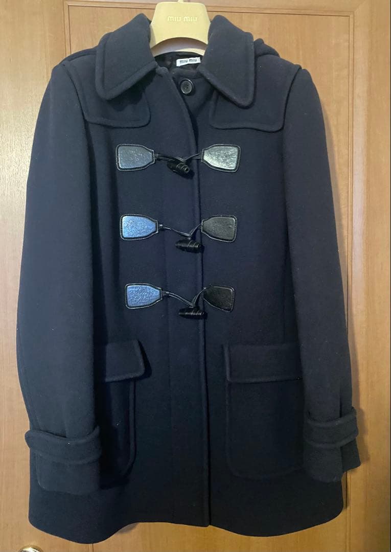 miumiu ミュウミュウ　ダッフルコート　ネイビー