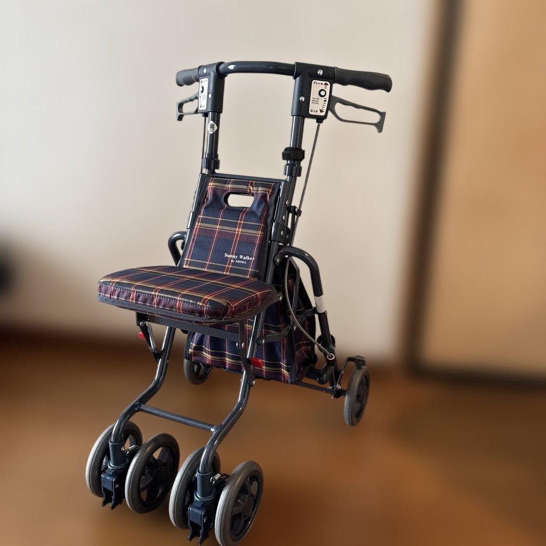 島製作所　サニーウォーカーSP（小） シルバーカー　手押し車　格子NB