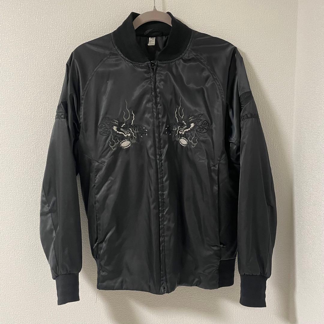 アディダス オールブラックス スカジャン M 黒 ブラック ラグビー 龍