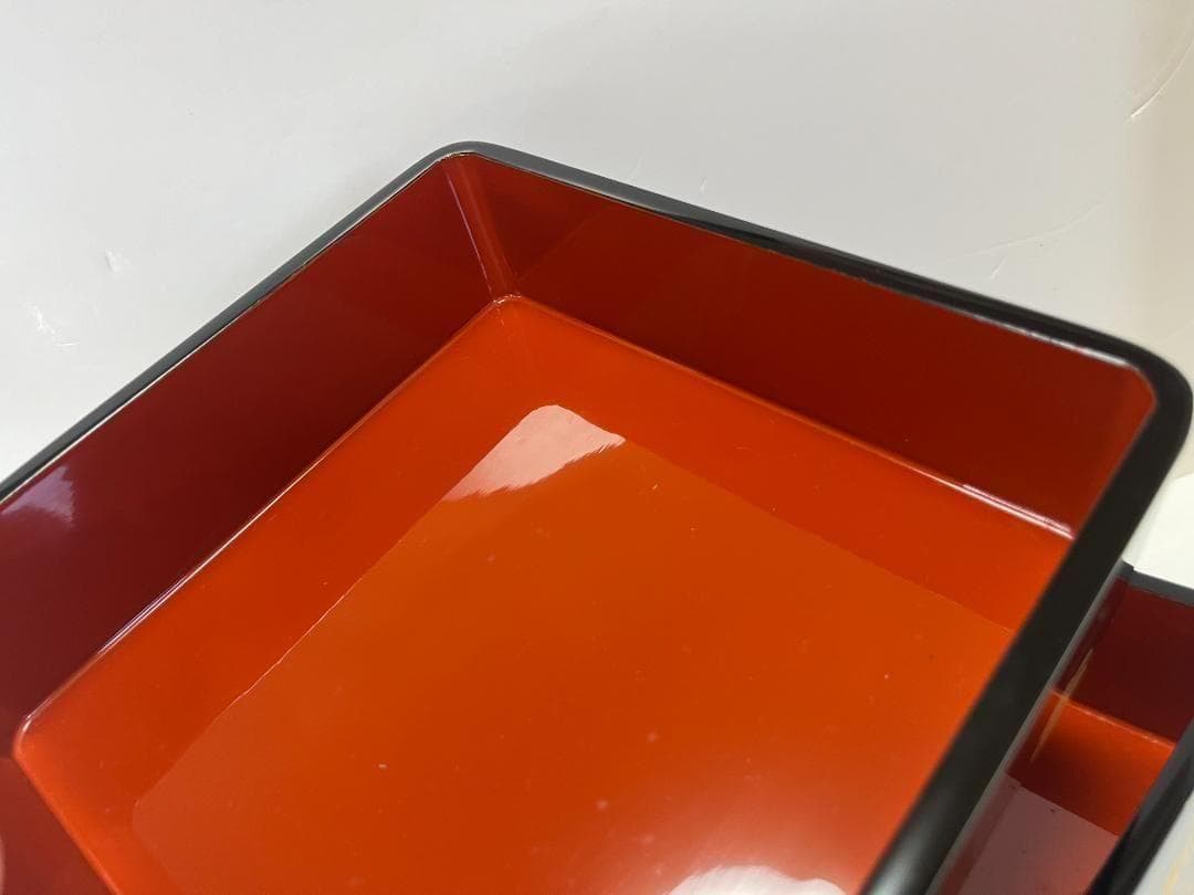 未使用】 黒内洗朱 木製 目黒廣太謹製 三段重 重箱 - メルカリ