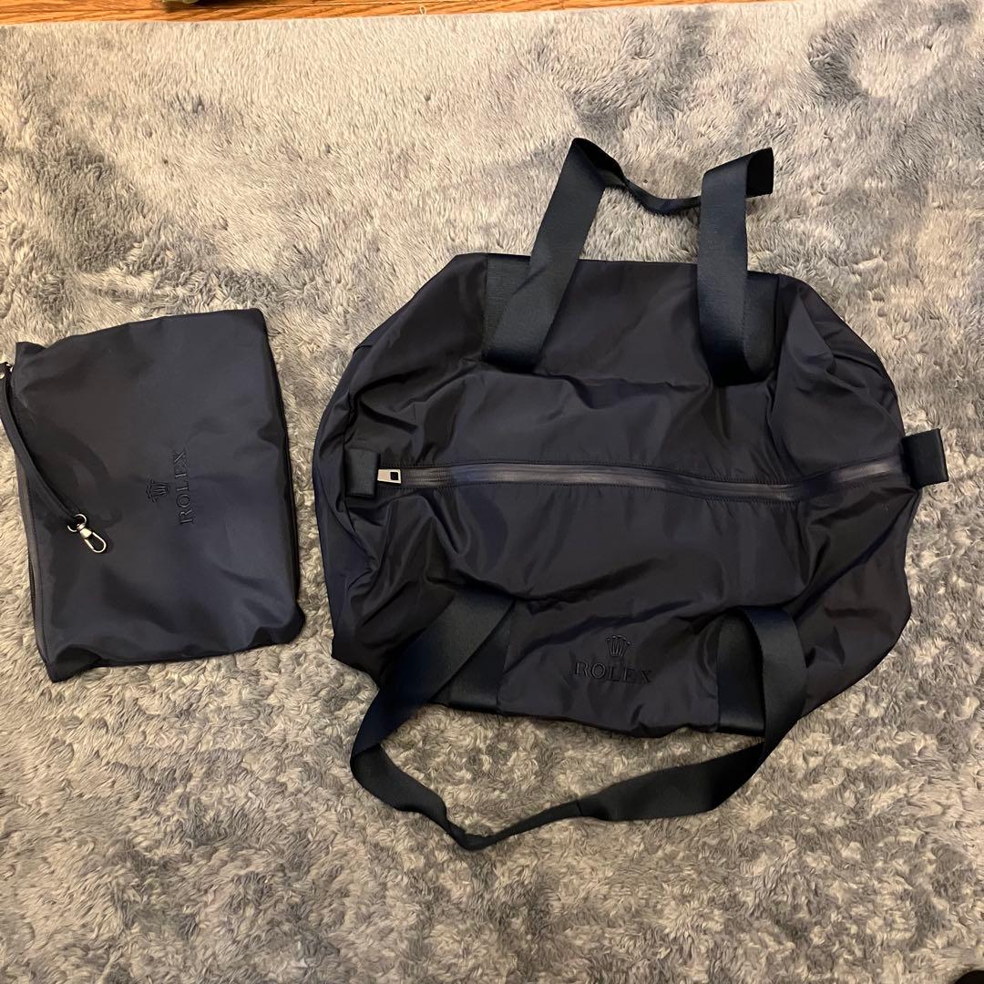 ROLEX ブラック ボストンバッグ