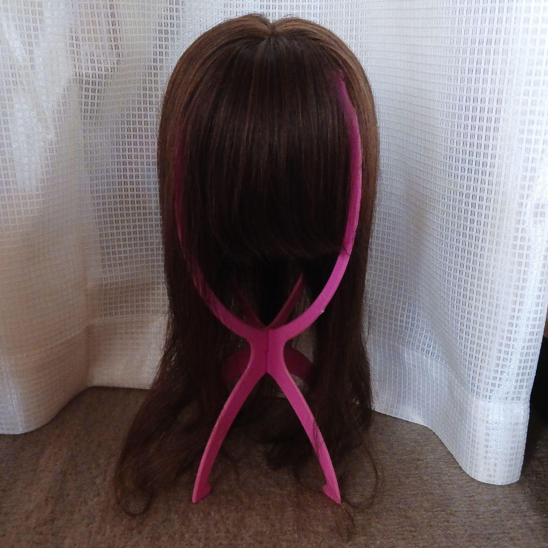 今月末削除★高級人毛100%手植えロング部分ウィッグ★訳あり