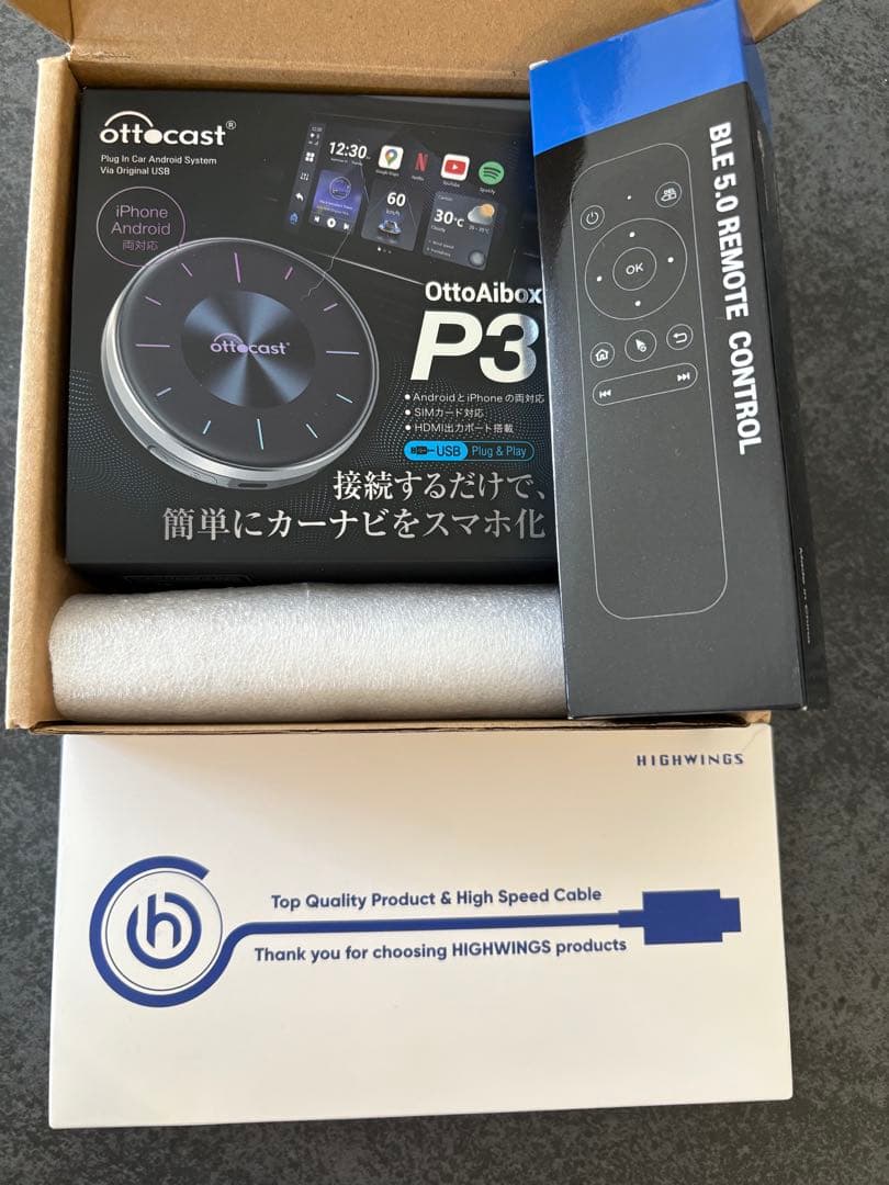 オットキャスト　ottoacast OttoAibox P3 正規品】オットキャスト OttoAiBox P3 CarPlay AI Box Android 12