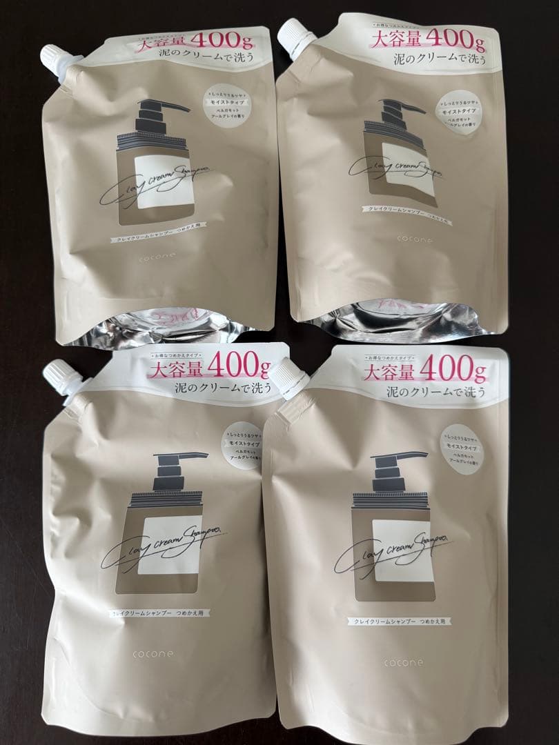 ココネ cocone クレイクリームシャンプー 詰め替え 4個セット