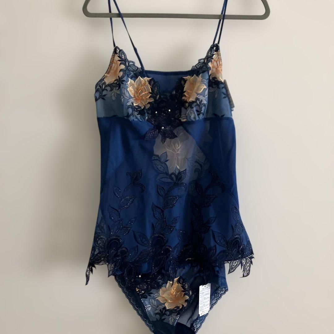 【サルート】キャミソール（L）&ショーツ（M）　ブルー CTJ276｜ワコール サルート 76G キャミソール 全4色 M/L 下着