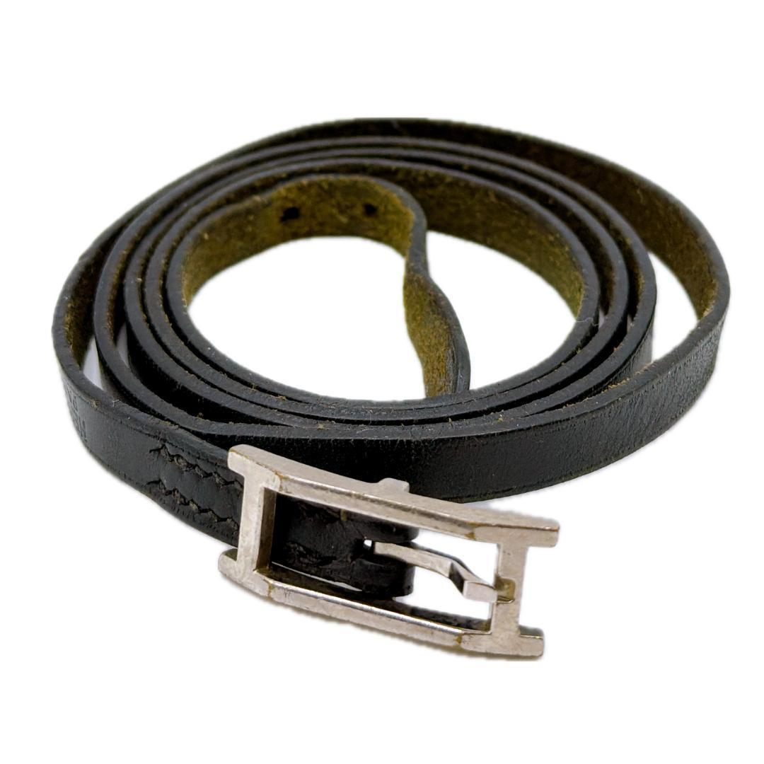 エルメス HERMES アピ3 レザーブレスレット ブラック 4連 ロング