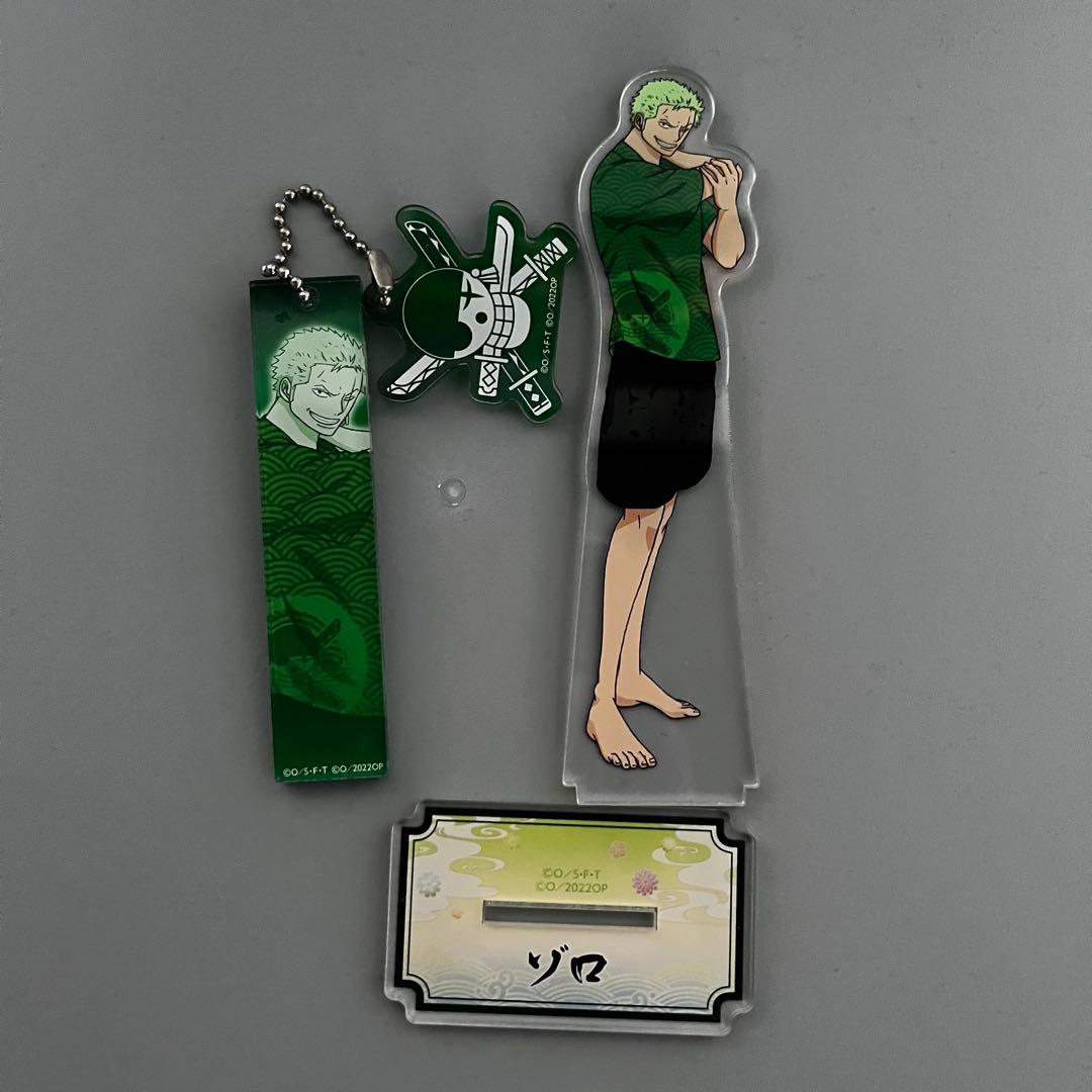 ワンピース 極楽湯コラボ ゾロ アクリルブロックチャーム アクリル