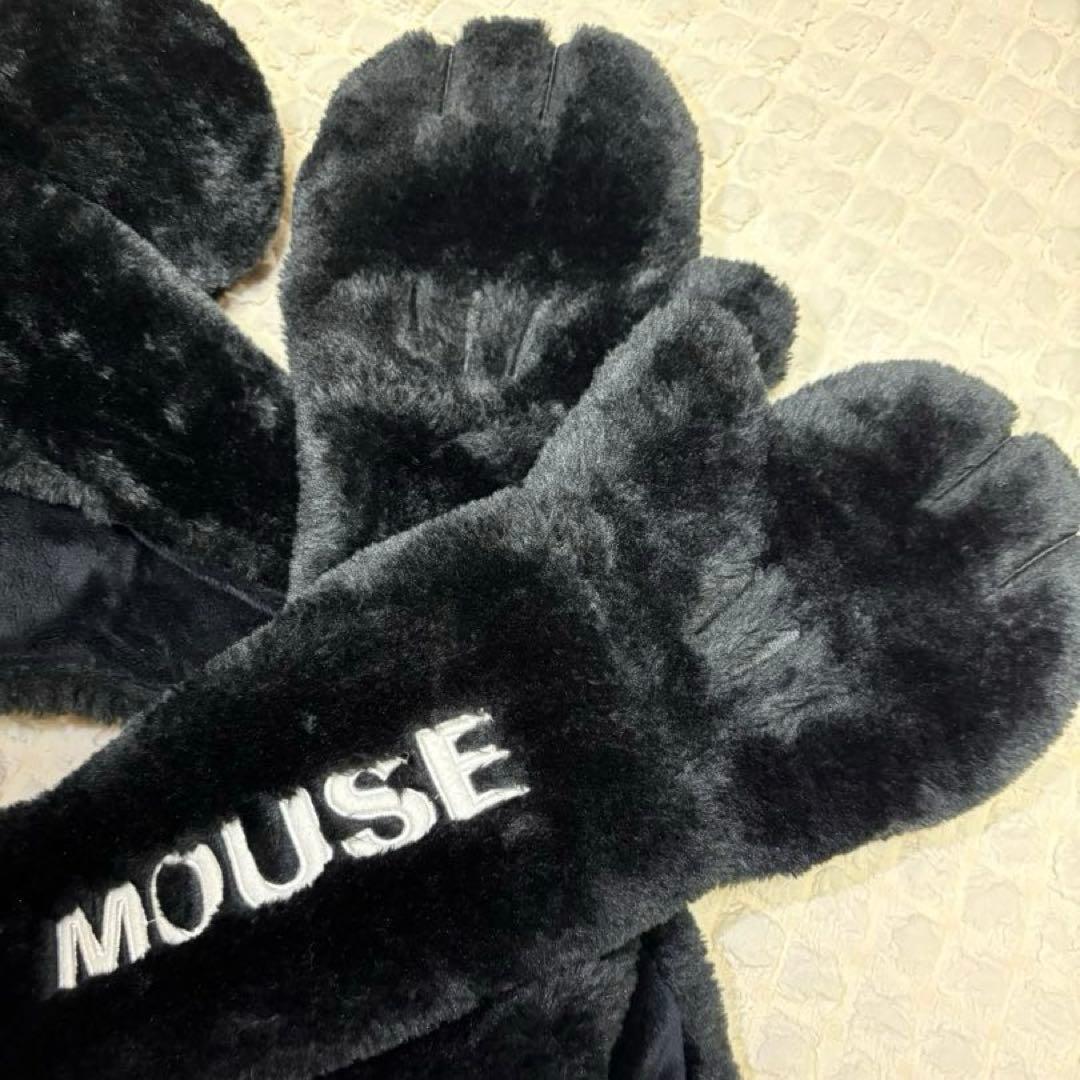 ディズニー ミッキー マフラーファンキャップ 黒 - メルカリ