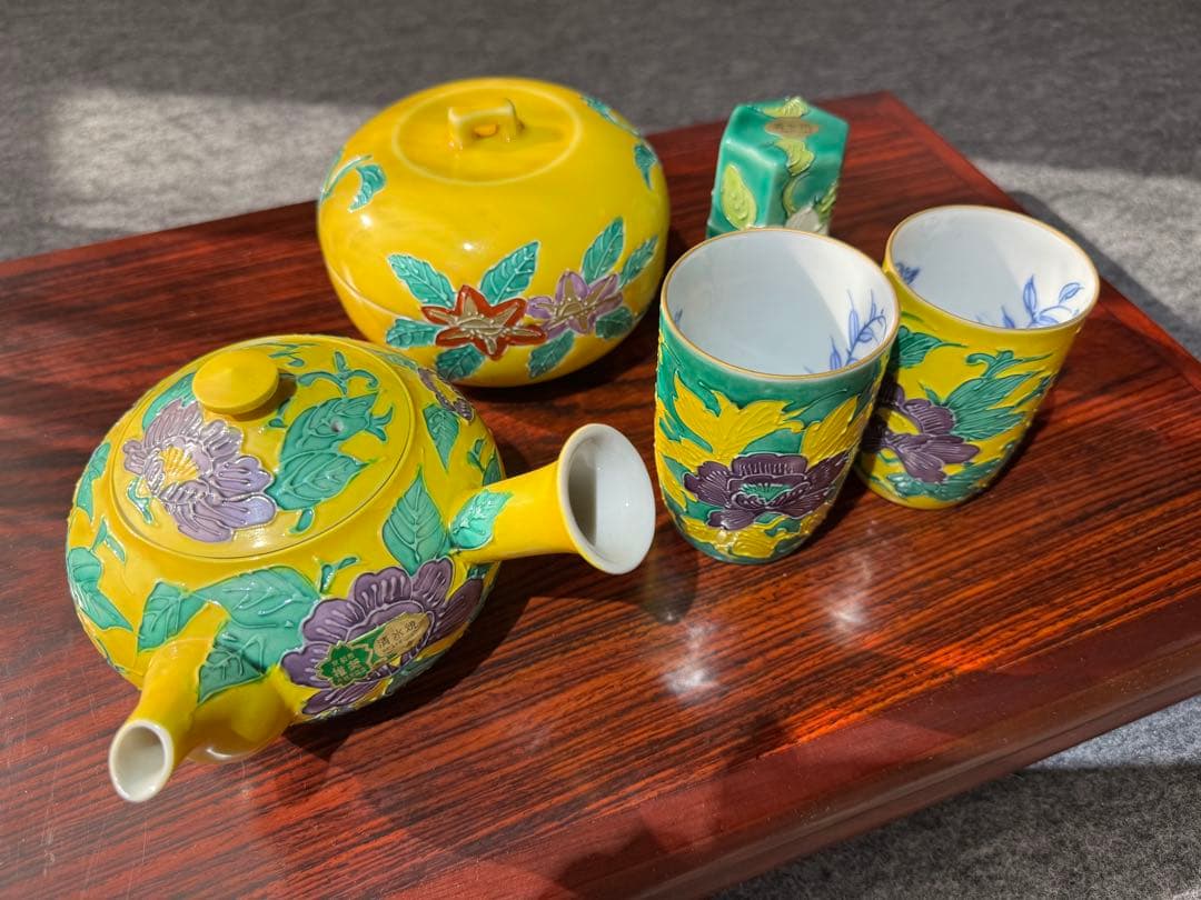 ち*き様 清水焼 龍岳 牡丹 急須 夫婦湯呑　他 2026年最新】清水焼龍岳の人気アイテム - メルカリ