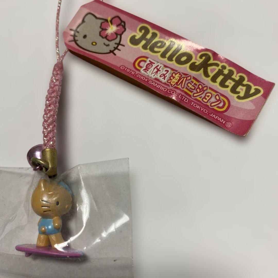 ハローキティ 根付けサーフィン ストラップ　日焼けキティ