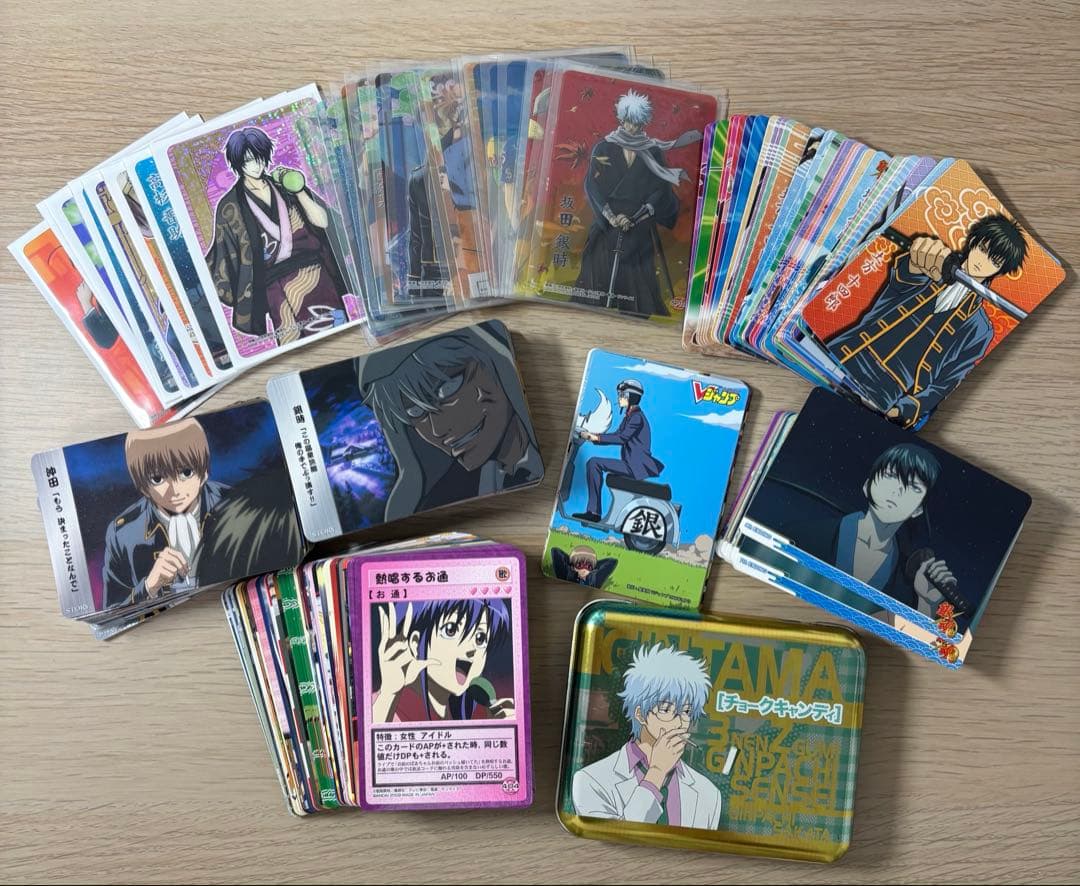 銀魂 ガチャ カード まとめ売り ＋ ステッカー(おまけ)