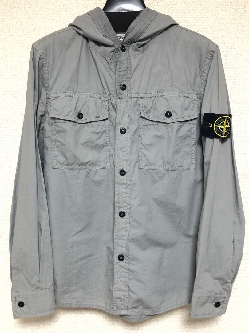 Stone （ストーンアイランド） ブルゾン シャツ Sサイズ STONE ISLAND (ストーンアイランド) オーガニックストレッチツイル
