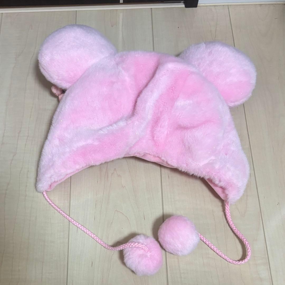 ディズニー ミニー ファンキャップ 被り物 ピンク - メルカリ