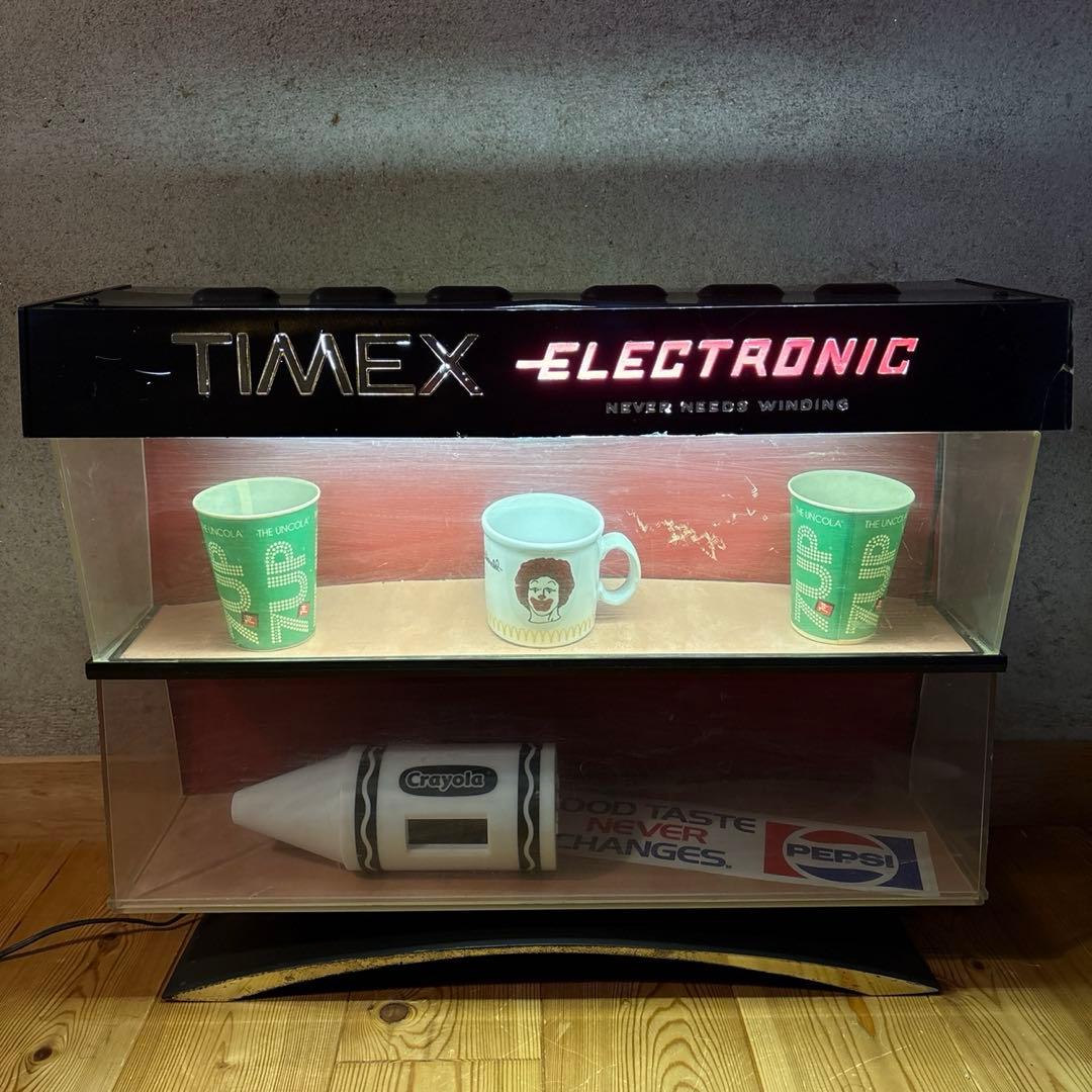 73年　TIMEX ライトショーケース　ディスプレイ　ファイヤーキング　アメトイ