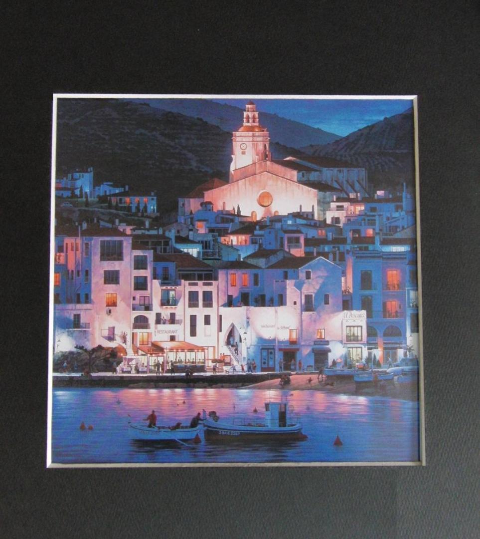 笹倉鉄平、【カダケス】、希少な額装用画集より、状態良好、新品額装付 笹倉鉄平、【カダケス】、希少な額装用画集より、状態良好、新品額装付