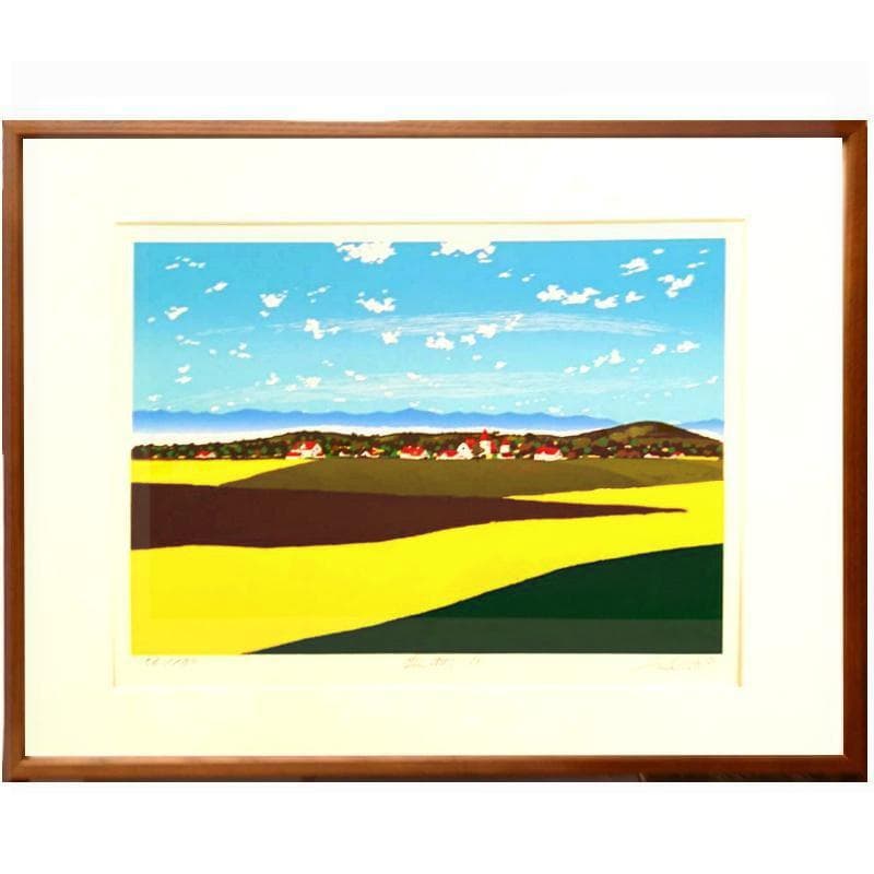 ☆ 佐藤芳彰 ☆「 麦秋の丘 」シルクスクリーン E.D56/180　新品！