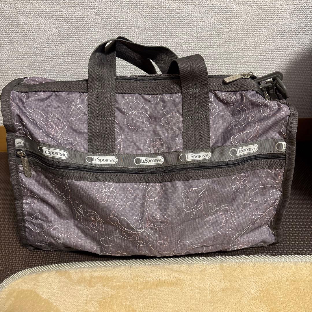 LeSportsac 花柄 ボストンバッグ 中型　1泊旅行　ポーチ付