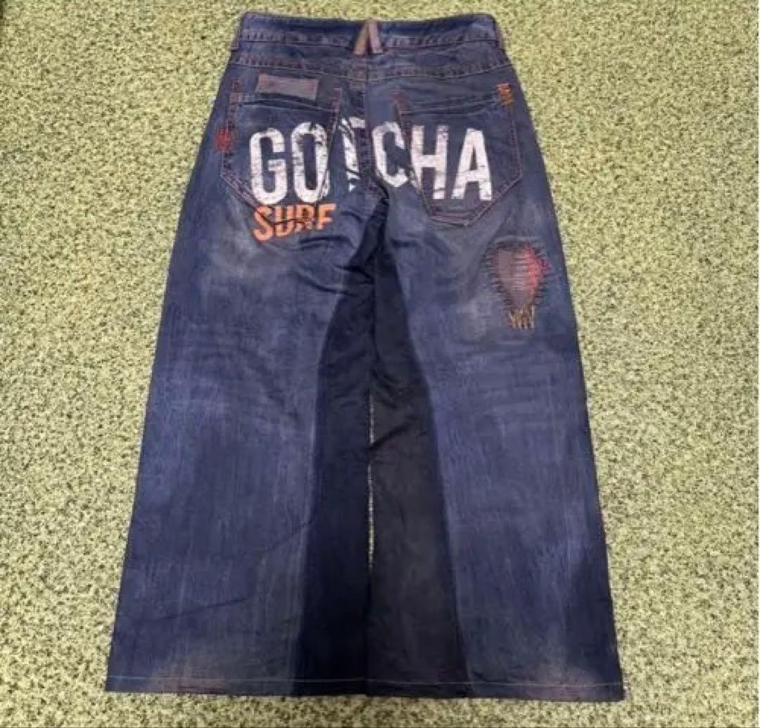 バギーデニム リメイクデニム ワイド バギー - 袴デニム ハンドメイド