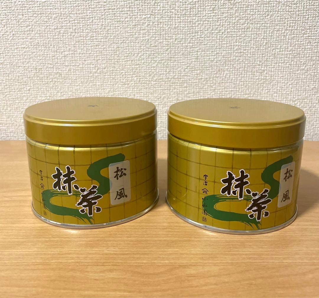 山政小山園抹茶 松風150g 2缶　（1缶外箱に傷あり） 山政小山園 抹茶 小倉山 150g 缶入り【返品交換不可】