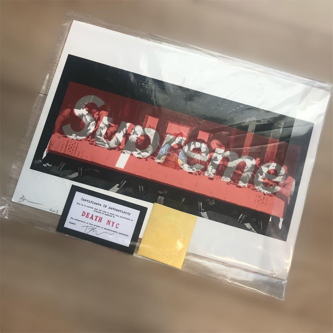 新品未使用 DEATH NYC supreme シルクスクリーンポスター