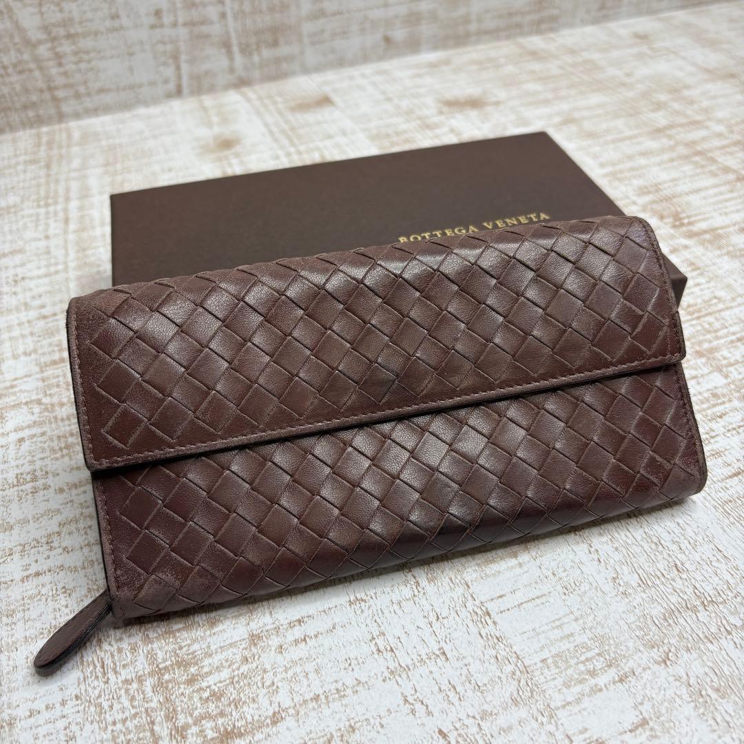 定番　人気　BOTTEGA VENETA 長財布　ブラウン　メンズ　ウォレット