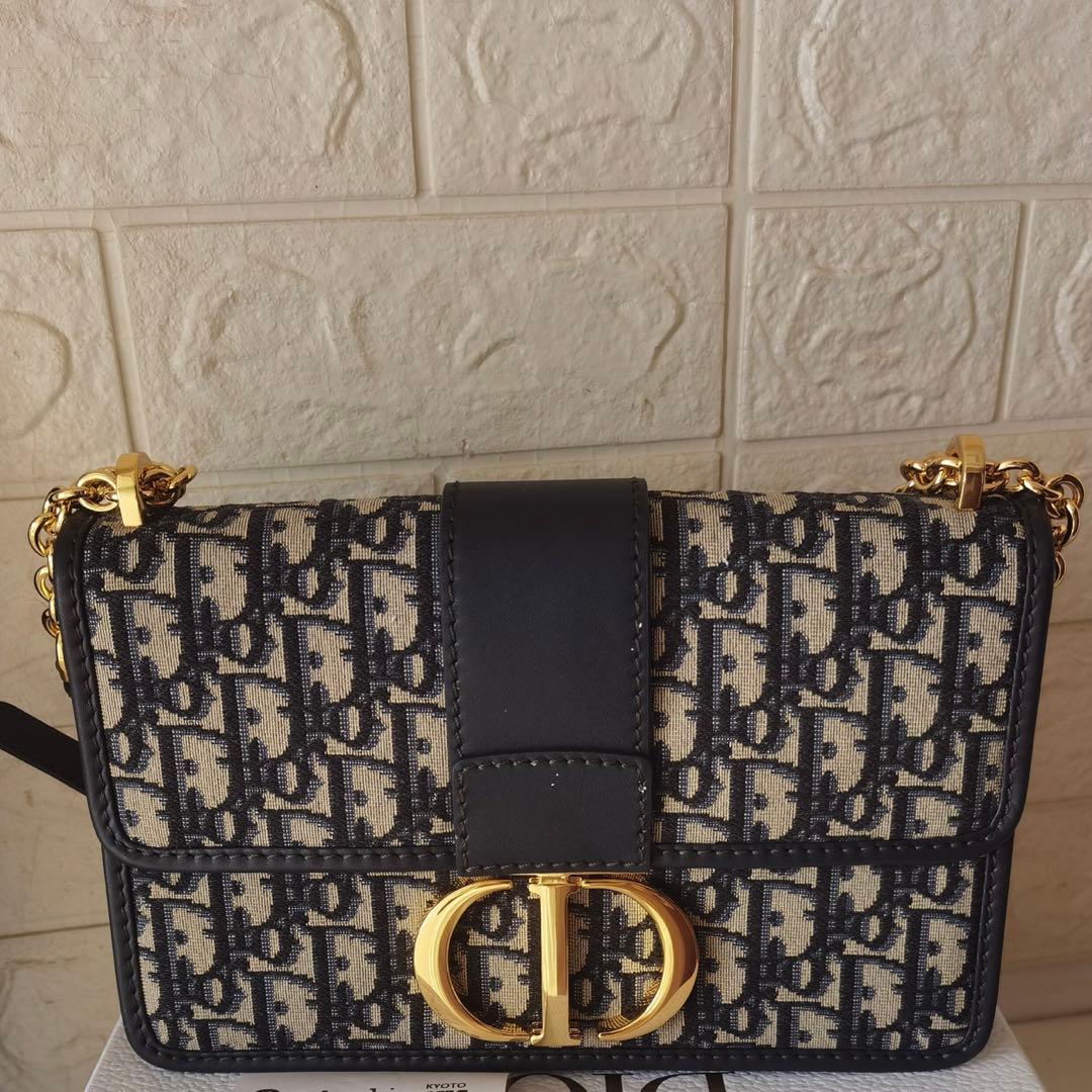 ロゴ入りショルダーバッグ ネイビー/ベージュ