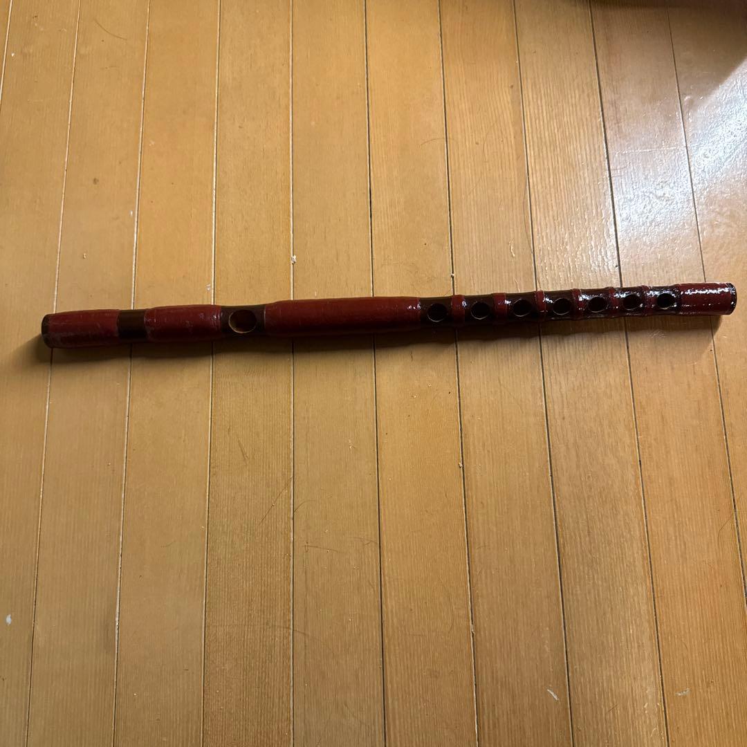 龍笛　笛 竹製 漆塗り