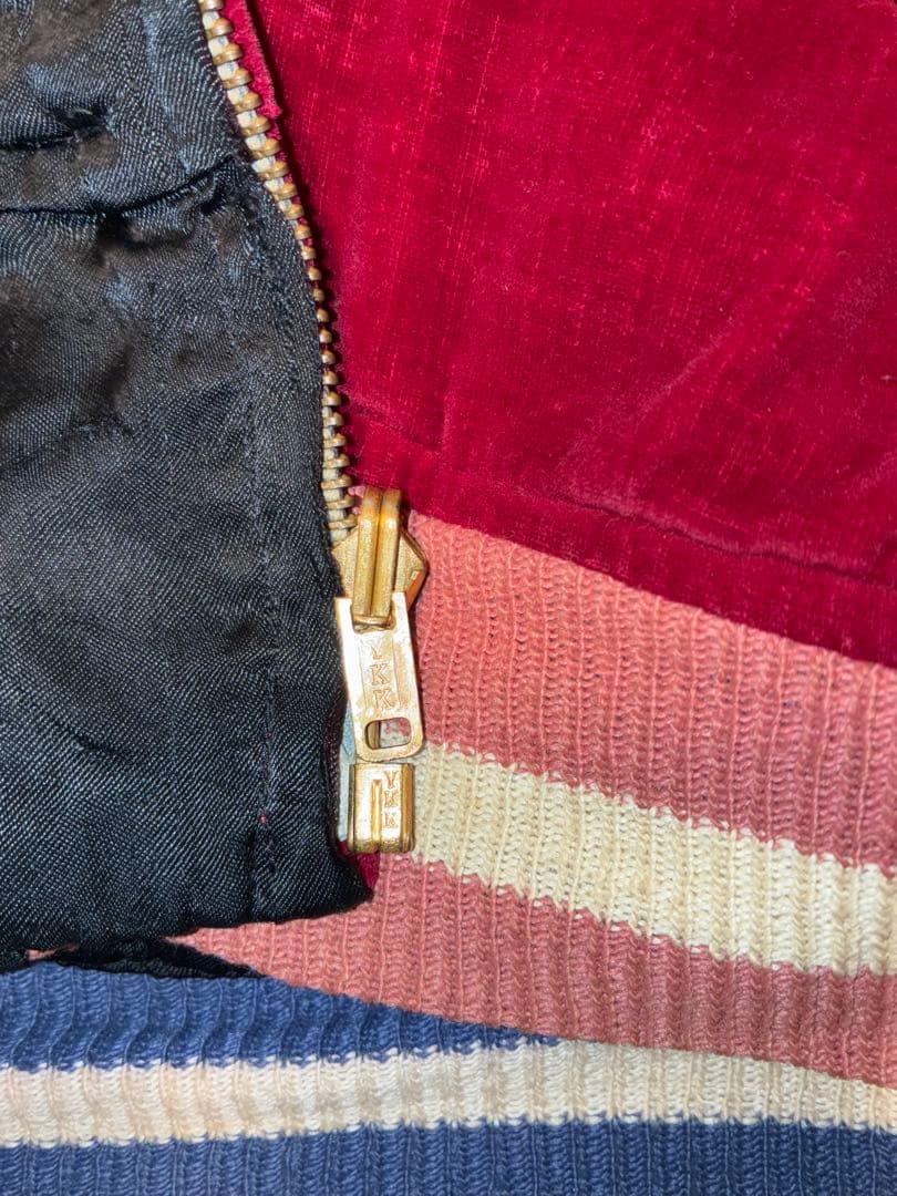 山*田様 50's スカジャン 真鍮YKK回転式 鷹×日本地図 リバーシブル