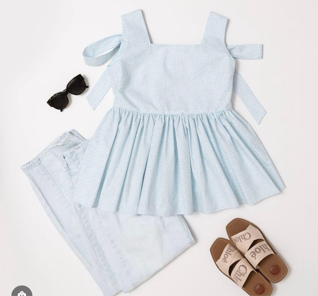 Amaia kids 翁安芸さんコラボ 婦人用バックリボントップス