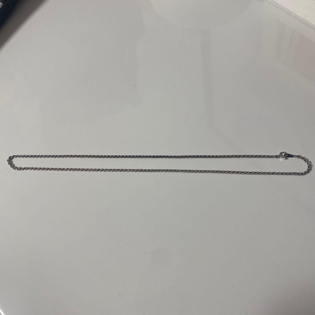 K18WG ロープチェーン ネックレス 約45cm 2.6grams