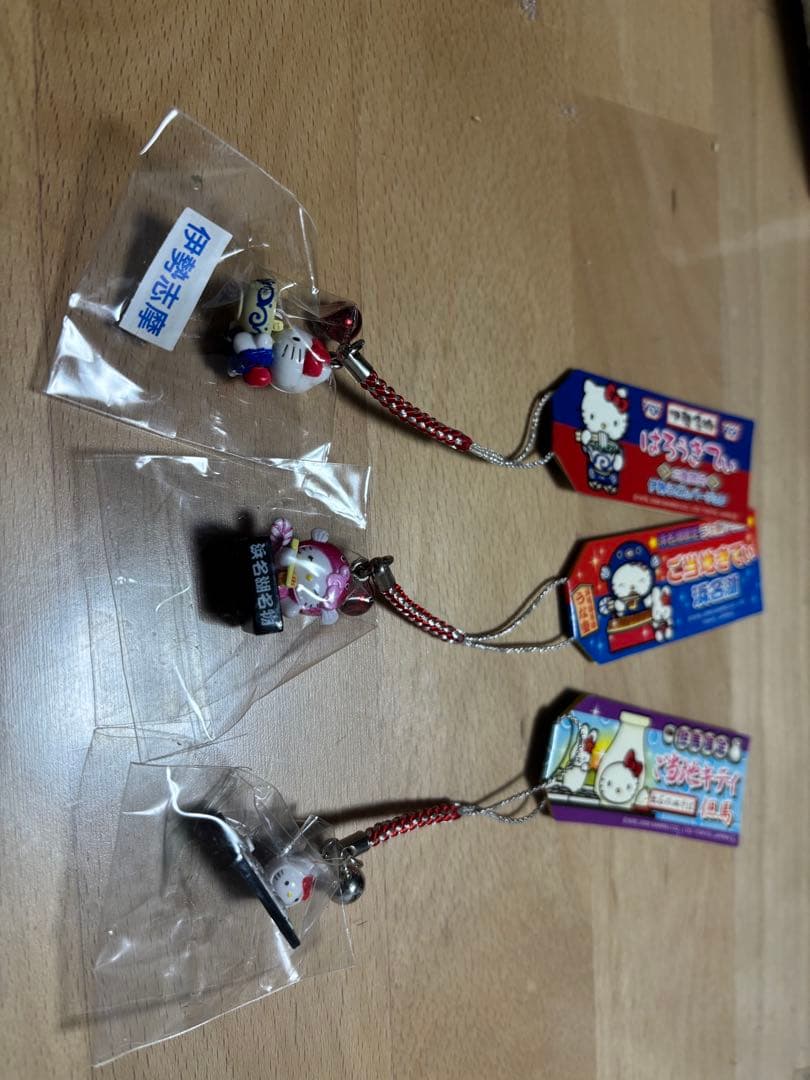 【希少・タグ付】ご当地キティ 根付 3点セット