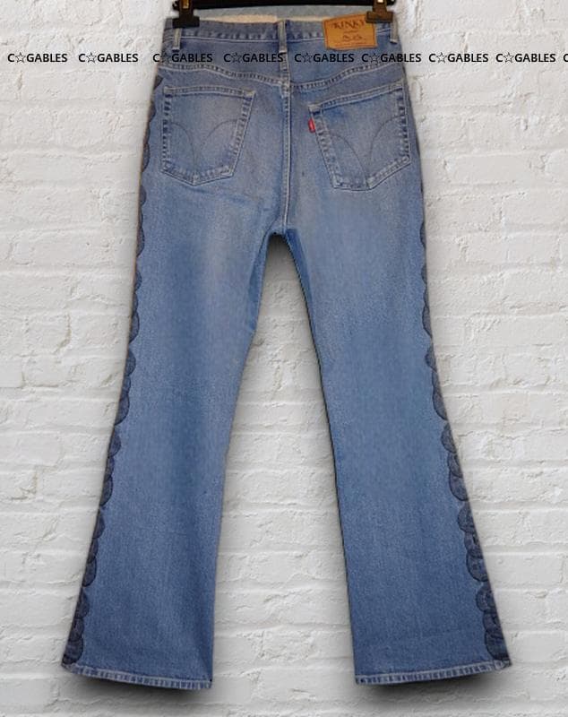 ヒステリックグラマー スネークループ SNAKE LOOP柄 デニムフレア